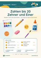 Vorschau - Unterrichtsreihen - Zahlen bis 20 – Zehner und Einer – Klasse 1 – Übungsheft - Deckblatt