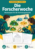 Vorschau - Arbeitsblätter - Freiarbeit Wochenplan Klasse 5-6: 5 Tage - Deckblatt