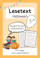Vorschau - Arbeitsblätter - Lesetext/ Lesetandem "Halloween" mit Fragen (Klasse 2,3,4) - Deckblatt