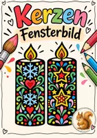 Vorschau - Mal- und Bastelvorlagen - Fensterbilder leuchtende Kerzen bunt - Deckblatt