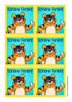 Vorschau - Mal- und Bastelvorlagen - Feriengrüße Tiger / Tigerklasse - Sommerferien - Seite 2