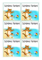 Vorschau - Mal- und Bastelvorlagen - Feriengrüße Tiger / Tigerklasse - Sommerferien - Seite 3