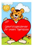 Vorschau - Mal- und Bastelvorlagen - Geburtstagskalender Tiger / Tigerklasse - Seite 1