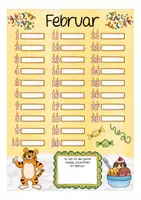 Vorschau - Mal- und Bastelvorlagen - Geburtstagskalender Tiger / Tigerklasse - Seite 3