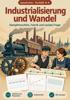 Vorschau - Arbeitsblätter - Industrialisierung Klasse 8-9 Wandel - Deckblatt