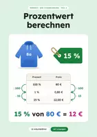 Vorschau - Arbeitsblätter - Prozentwert berechnen - Deckblatt