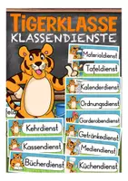 Vorschau - Fördermaterial/Inklusion - Klassendienste Tiger / Tigerklasse - Deckblatt