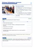 Vorschau - Unterrichtsreihen - Argumentieren und lineare Erörterung | Arbeitsheft + 2 Klassenarbeiten | Argumente aufbauen, Gliederung, Musteraufsatz | Deutsch Klasse 8/9 | mit Lösungen - Seite 3