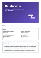 Vorschau - Unterrichtsreihen - Relativsätze | Arbeitsheft + 2 Klassenarbeiten | Relativpronomen, Kasus, Stellung und Stil | Deutsch Klasse 7/8 | mit Lösungen - Seite 1