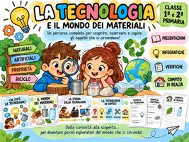 anteprima - Compiti in classe/Test - Tecnologia e materiali kit primaria classe seconda e terza - Pagina di copertina