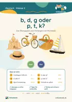 Vorschau - Unterrichtsreihen - b, d, g oder p, t, k? · Klasse 2 · Bündel: Standard + luftige Fassung - Seite 1