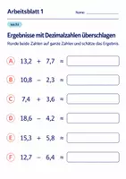 Vorschau - Arbeitsblätter - Dezimalzahlen ganze Zahlen und Rechenstrategien Klasse 6 Gymnasium | Materialpaket | 20 PDFs mit 200 Arbeitsblättern - Seite 2