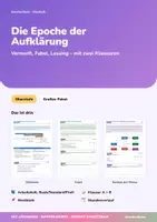 Vorschau - Unterrichtsreihen - Die Epoche der Aufklärung | Arbeitsheft + 2 Klausuren | Vernunft, Fabel, Lessing, Nathan der Weise | Deutsch Oberstufe | mit Lösungen - Deckblatt