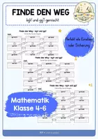 Vorschau - Spiele - Finde Den Weg - Labyrinth - ggT und kgV, gemischte Übung - Deckblatt
