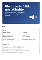 Vorschau - Unterrichtsreihen - Rhetorische Mittel und Stilmittel | Arbeitsheft + 2 Klassenarbeiten | Bildsprache, Logos, Ethos, Pathos, Analyseabsatz | Deutsch Klasse 9/10 | mit Lösungen - Seite 1