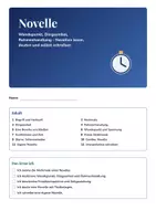 Vorschau - Unterrichtsreihen - Novelle | Arbeitsheft + 2 Klassenarbeiten | Merkmale der Novelle, Wendepunkt, Dingsymbol, Kleist | Deutsch Klasse 9/10 | mit Lösungen - Seite 3
