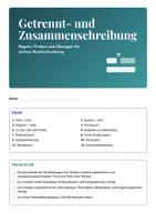 Vorschau - Unterrichtsreihen - Getrennt- und Zusammenschreibung | Arbeitsheft + 2 Klassenarbeiten | Regeln, Proben, Entscheidungsbaum, Übungen | Deutsch Klasse 7/8 | mit Lösungen - Seite 3