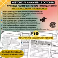 Vista previa - Hojas de trabajo - Historical Analysis: Columbus Day to Indigenous Peoples' Day | Secondary (UK) - Portada