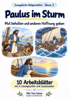 Vorschau - Arbeitsblätter - Paulus im Sturm | Religion Klasse 2 Arbeitsblätter | Evangelische Religionslehre | 10 Arbeitsblätter als PDF - Deckblatt