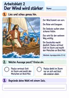 Vorschau - Arbeitsblätter - Paulus im Sturm | Religion Klasse 2 Arbeitsblätter | Evangelische Religionslehre | 10 Arbeitsblätter als PDF - Seite 2
