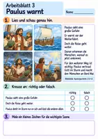 Vorschau - Arbeitsblätter - Paulus im Sturm | Religion Klasse 2 Arbeitsblätter | Evangelische Religionslehre | 10 Arbeitsblätter als PDF - Seite 3