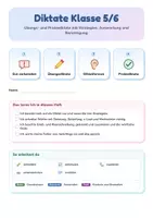 Vorschau - Unterrichtsreihen - Diktate Klasse 5/6 | Arbeitsheft + 2 Klassenarbeiten | Diktat in drei Phasen, Übungsdiktate, Probediktate | Deutsch Klasse 5/6 | mit Lösungen - Seite 1