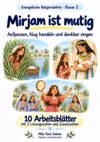 Vorschau - Arbeitsblätter - Mirjam ist mutig | Religion Klasse 2 Arbeitsblätter | Evangelische Religionslehre | 10 Arbeitsblätter als PDF - Deckblatt