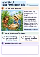 Vorschau - Arbeitsblätter - Mirjam ist mutig | Religion Klasse 2 Arbeitsblätter | Evangelische Religionslehre | 10 Arbeitsblätter als PDF - Seite 1