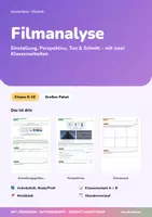 Vorschau - Unterrichtsreihen - Filmanalyse | Arbeitsheft + 2 Klassenarbeiten | Einstellungsgrößen, Kameraperspektiven, Storyboard | Deutsch Klasse 8-10 | mit Lösungen - Deckblatt