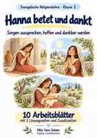 Vorschau - Arbeitsblätter - Hanna betet und dankt | Religion Klasse 2 Arbeitsblätter | Evangelische Religionslehre | 10 Arbeitsblätter als PDF - Deckblatt