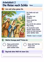 Vorschau - Arbeitsblätter - Hanna betet und dankt | Religion Klasse 2 Arbeitsblätter | Evangelische Religionslehre | 10 Arbeitsblätter als PDF - Seite 2