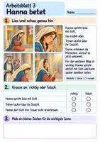 Vorschau - Arbeitsblätter - Hanna betet und dankt | Religion Klasse 2 Arbeitsblätter | Evangelische Religionslehre | 10 Arbeitsblätter als PDF - Seite 3