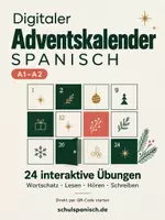 Vorschau - Arbeitsblätter - Digitaler Adventskalender Spanisch (A1–A2) – 24 interaktive Übungen per QR-Code - Deckblatt