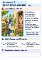 Vorschau - Arbeitsblätter - Abigail bringt Frieden | Religion Klasse 2 Arbeitsblätter | Evangelische Religionslehre | 10 Arbeitsblätter als PDF - Seite 2