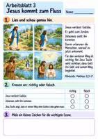Vorschau - Arbeitsblätter - Jesus wird getauft | Religion Klasse 2 Arbeitsblätter | Evangelische Religionslehre | 10 Arbeitsblätter als PDF - Seite 3