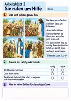 Vorschau - Arbeitsblätter - Einer kehrt zurück und dankt | Religion Klasse 2 Arbeitsblätter | Evangelische Religionslehre | 10 Arbeitsblätter als PDF - Seite 3