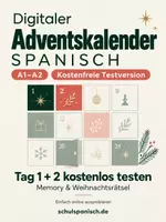 Vorschau - Arbeitsblätter - Digitaler Adventskalender Spanisch A1–A2 · Testversion mit 2 interaktiven Übungen - Deckblatt