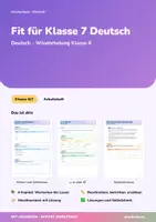 Vorschau - Unterrichtsreihen - Deutsch Klasse 7 komplett | Grammatik, Schreiben, Balladen & Werbung | Arbeitshefte + Klassenarbeiten für das ganze Schuljahr | mit Lösungen - Seite 1