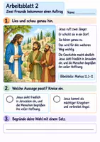 Vorschau - Arbeitsblätter - Jesus zieht in Jerusalem ein | Religion Klasse 2 Arbeitsblätter | Evangelische Religionslehre | 10 Arbeitsblätter als PDF - Seite 2