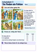 Vorschau - Arbeitsblätter - Jesus zieht in Jerusalem ein | Religion Klasse 2 Arbeitsblätter | Evangelische Religionslehre | 10 Arbeitsblätter als PDF - Seite 3