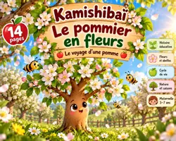 Aperçu - Cartes / Images - Kamishibaï | Le pommier en fleurs | Le voyage d'une pomme - Page de couverture