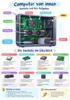 Vorschau - Poster - Computer Internet Passwort Poster + Lernkarten Set - Seite 1