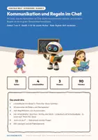 Vorschau - Stundenentwürfe - Kommunikation und Regeln im Chat — Digitale Welt Klasse 5/6: Doppelstunde mit Begriffskarten, 4 Arbeitsblättern und Lösungen - Seite 1