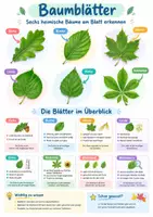 Vorschau - Poster - Blatt Blüte Baum Poster + Lernkarten Set Klasse 4-6 - Seite 1