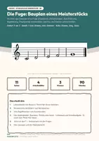 Vorschau - Stundenentwürfe - Die Fuge: Bauplan eines Meisterstücks — Musik Oberstufe Q1: Doppelstunde mit Notenbeispielen, Begriffskarten, 4 Arbeitsblättern und Lösungen - Seite 1