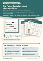 Vorschau - Stundenentwürfe - Die Fuge: Bauplan eines Meisterstücks — Musik Oberstufe Q1: Doppelstunde mit Notenbeispielen, Begriffskarten, 4 Arbeitsblättern und Lösungen - Deckblatt