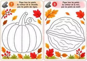 Aperçu - Feuilles d'exercices - Poinçonnage d'automne - Page 3