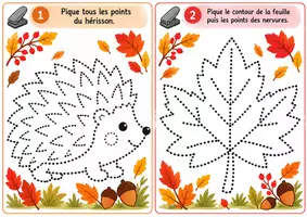 Aperçu - Feuilles d'exercices - Poinçonnage d'automne - Page de couverture
