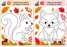 Aperçu - Feuilles d'exercices - Poinçonnage d'automne - Page 2