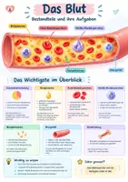 Vorschau - Poster - Blut Bestandteile Poster Klasse 8-9 - Deckblatt